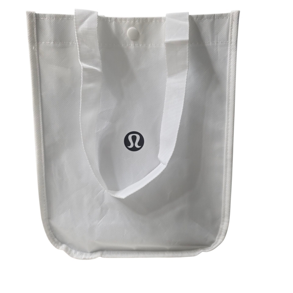 Lululemon Athletica White And Black Small Reusuable Tote
